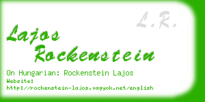 lajos rockenstein business card